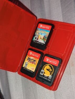 3 Nintendo switch games bundle with case